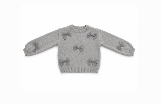 Ce Ce Co - Sweater with Bows, Gray