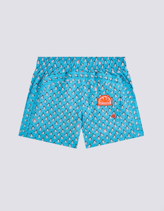 Sundek - Boys Elastic Waist Swim Trunks, Lunar