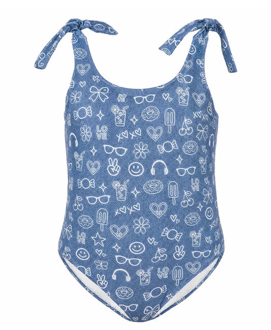 Marino - Rosie One Piece Swimsuit, Denim Emoji