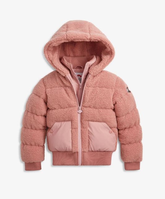APPAMAN G5TPC-VPK VINTAGE PINK TEDDY PUFFER COAT