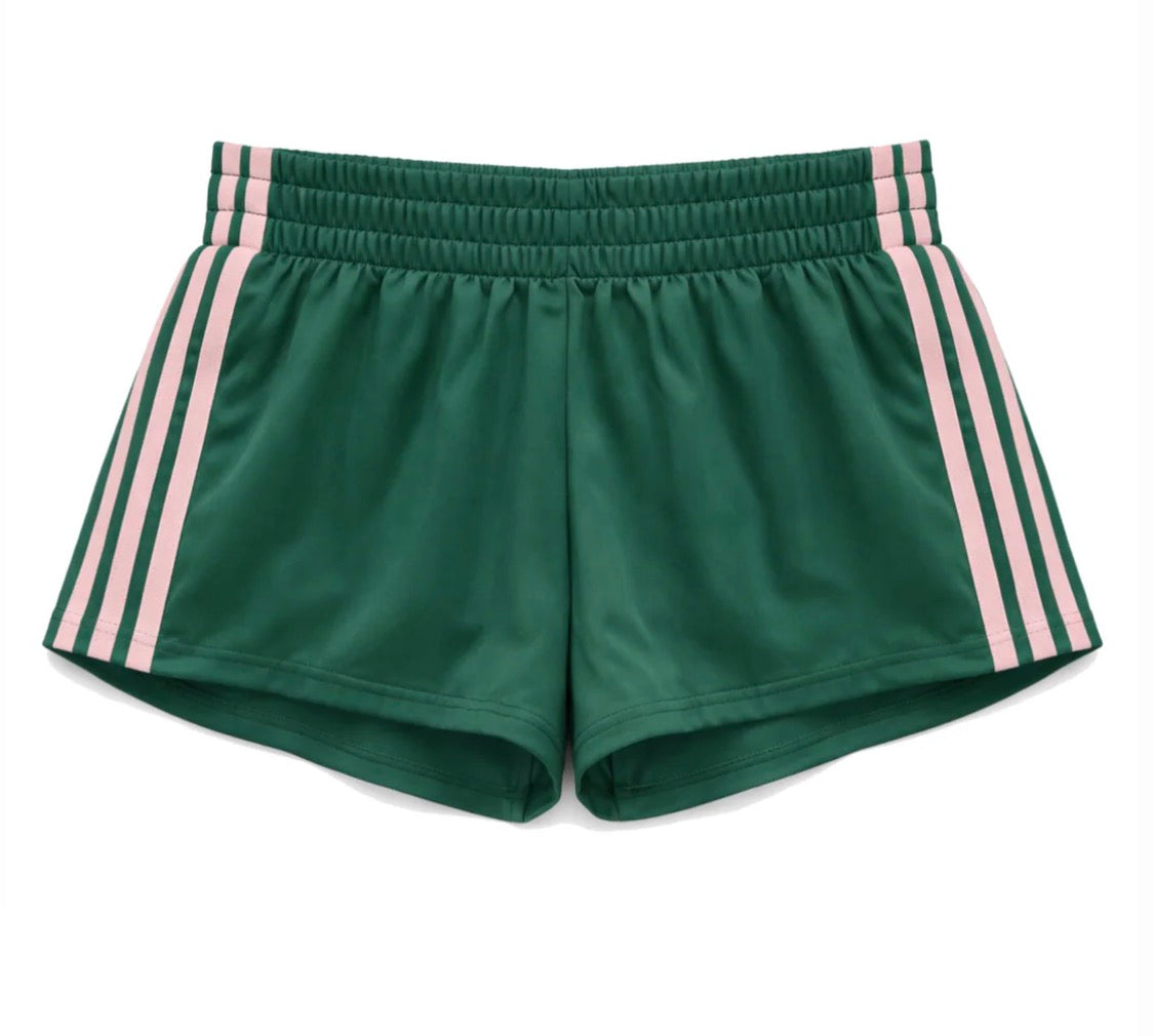 Katie J - Jordyn Shorts, Pine/Soft Pink