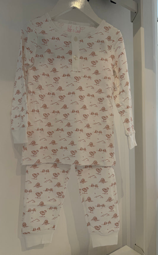 Hide N Seek - Beach Print Pajamas, Pink