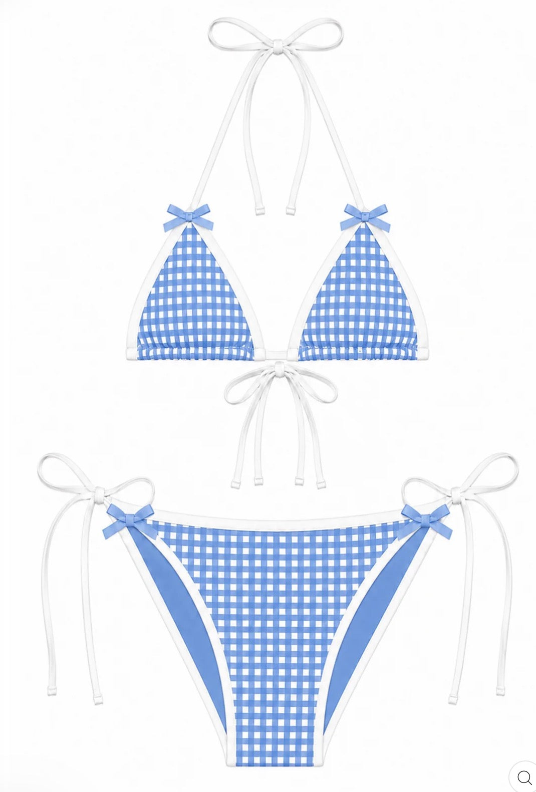 Katie J - Tween Coral Bikini, Pale Blue