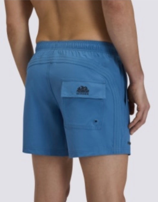 Sundek - Men’s 14’ Elastic Waist Swim Trunks, Fjord Blue