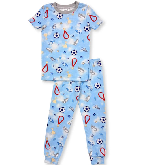 Esme - Short Sleeve & Pants Pajamas, World Cup