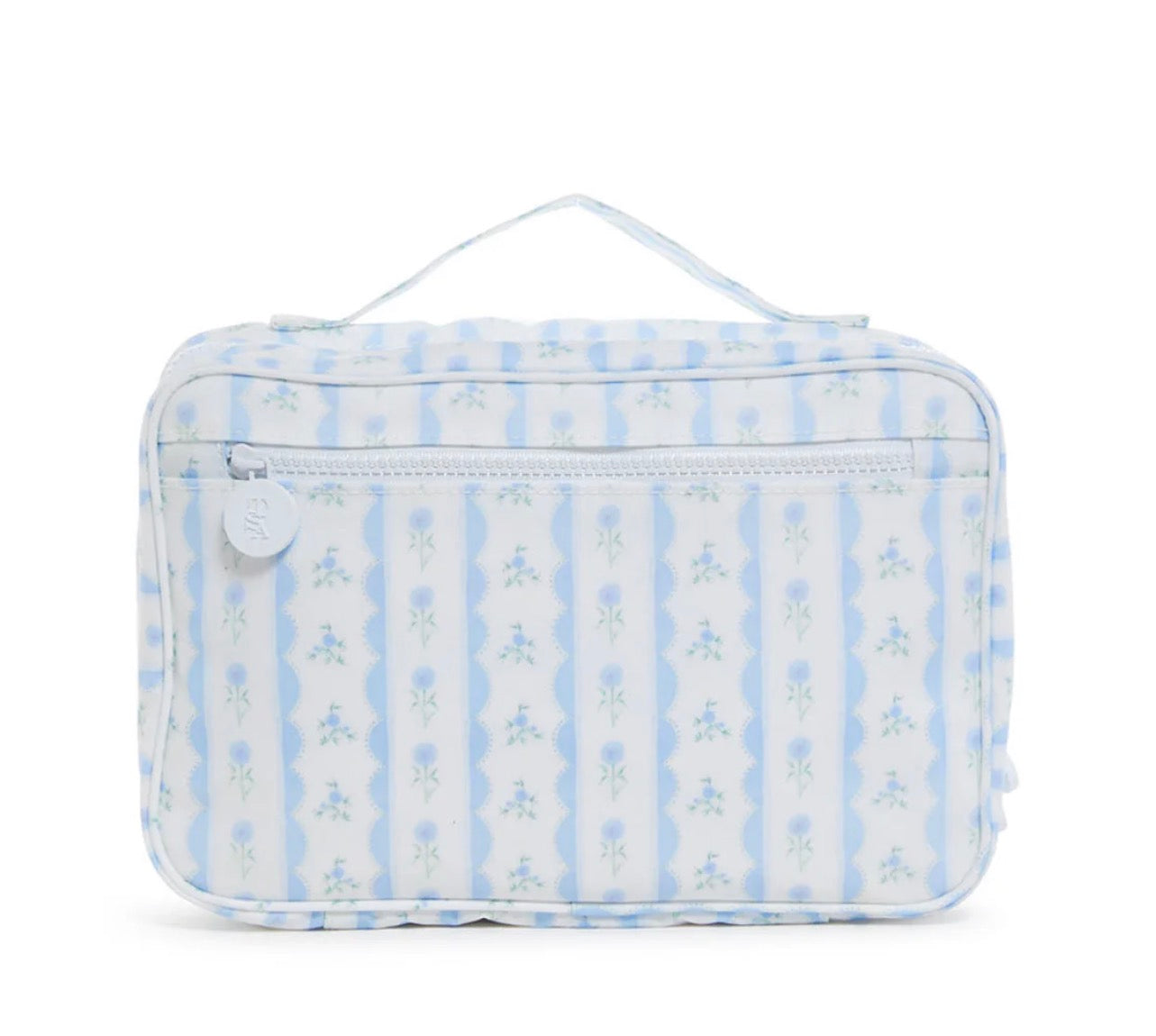 TRVL - Bundle Up Hanging Toiletry Bag, Ribbon Floral Blue