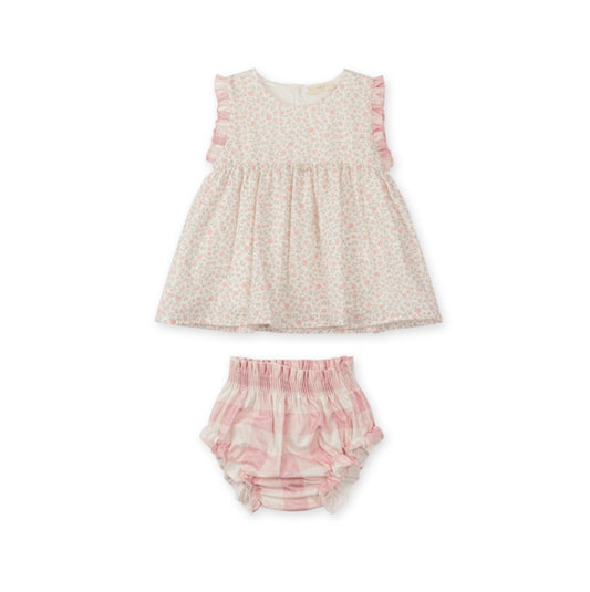 Baby Gi - Swallow Dress & Bloomer Set, Flower Print