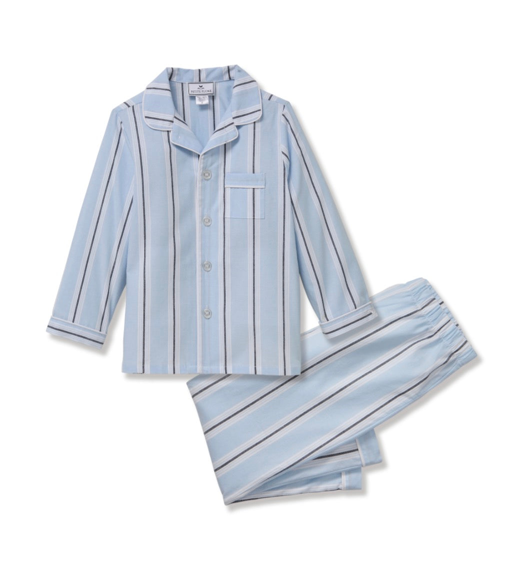 Petite Plume - Children’s Classic Pajama Set, Coastal Stripe