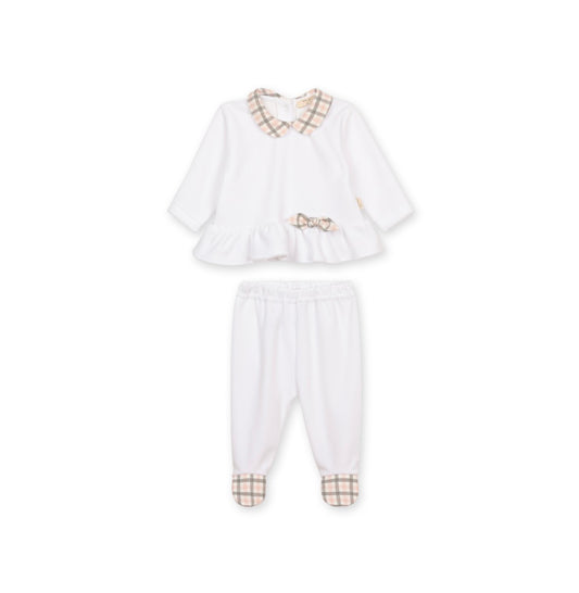 Baby GI - Ivy Velour 2PC Set w/Feet, White