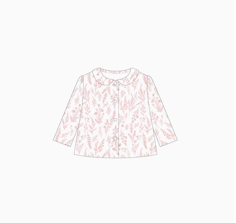 Patachou - Floral Print Long Sleeve Top, Ecru