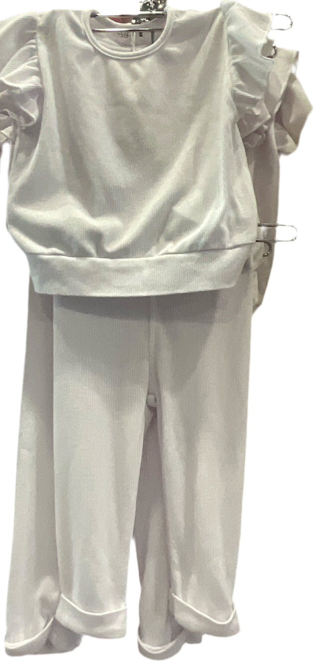 COZII Kids White Roll BTM Legging Set |  LeTank NYC
