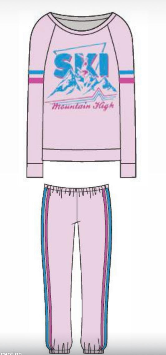 CHASER CHTW58-CHK3446-PNKY-G /CHTW58-CHK3446-PNKY-K MOUNTAIN LIFE SWEAT SET