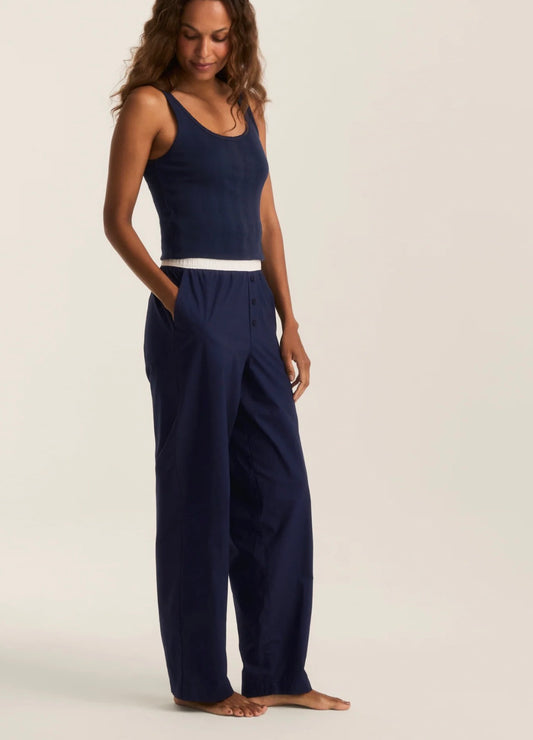 Petite Plume - Women’s Poplin Ronny Pant, Navy