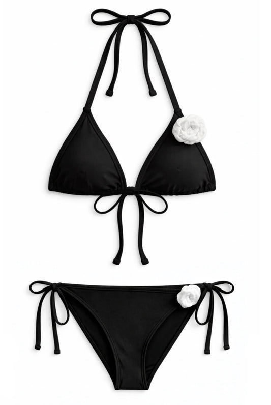 Katie J - Tween Moana Bikini, Black/White
