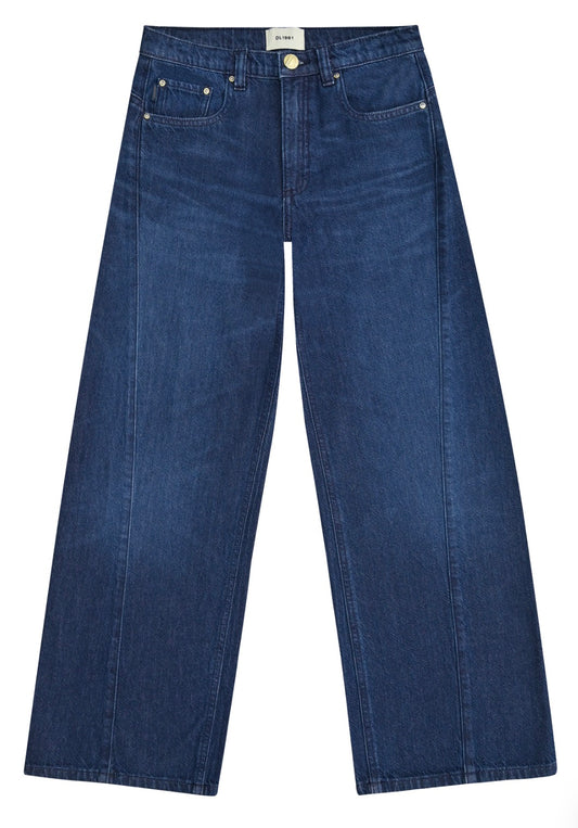 DL1961 - Frankie Low Slung Wide Leg Jeans, Deep Water