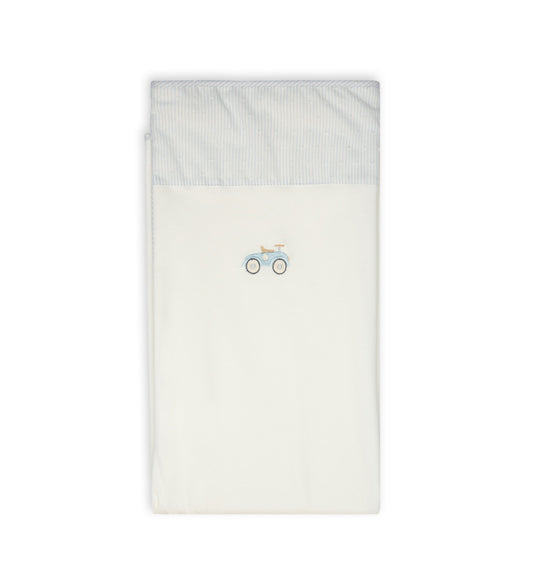 Baby GI - Baby Blanket, Ivory & Blue