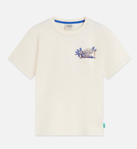 Scotch & Soda - Logo Relaxed Fit T-Shirt, Eggnog