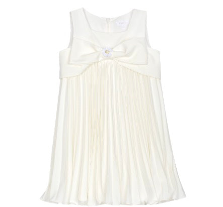 Patachou - Girls Ruffled Dress, Ecru