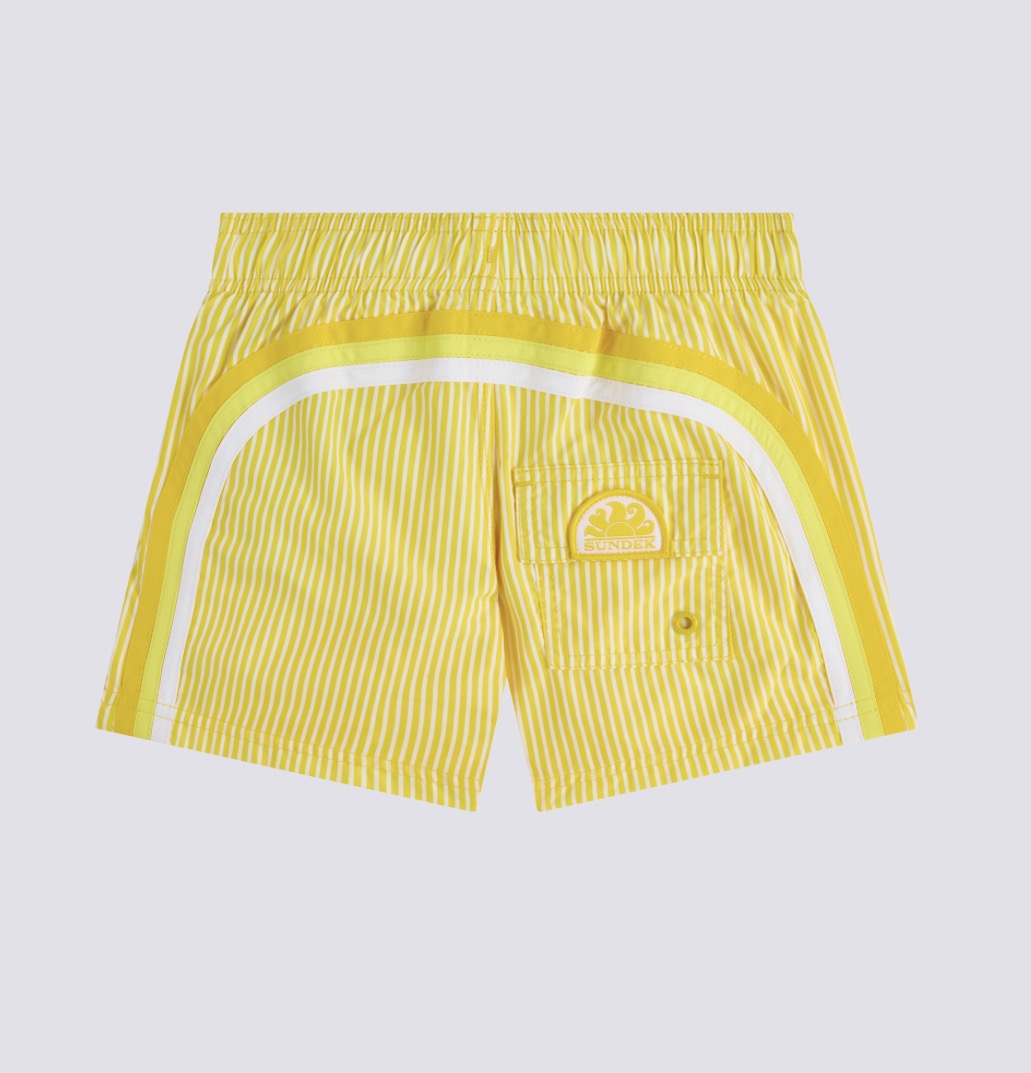 Sundek - Boys Elastic Waist Swim Trunks, Summer Yellow