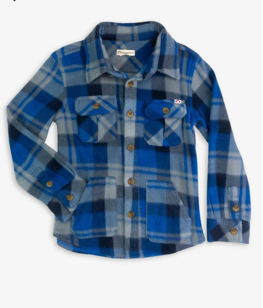 Appaman - Blue/Tan Plaid Fleece Shirt