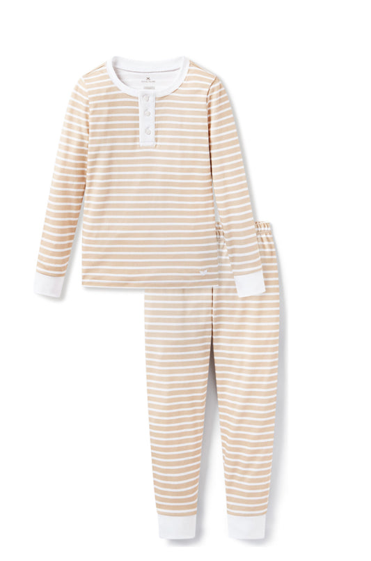Petite Plume - Kid's Pima Snug Fit Pajama in Camel