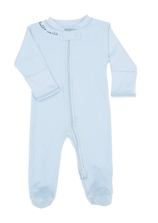 Noomie Hello World Zipper Footie