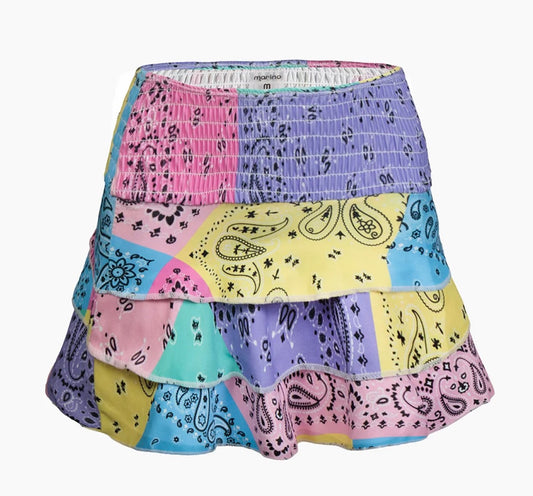 Marino - Ruffle Skirt, Pastel Bandana