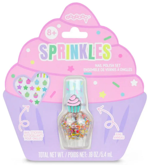 Iscream Sprinkles Nail Polish &Ring Set