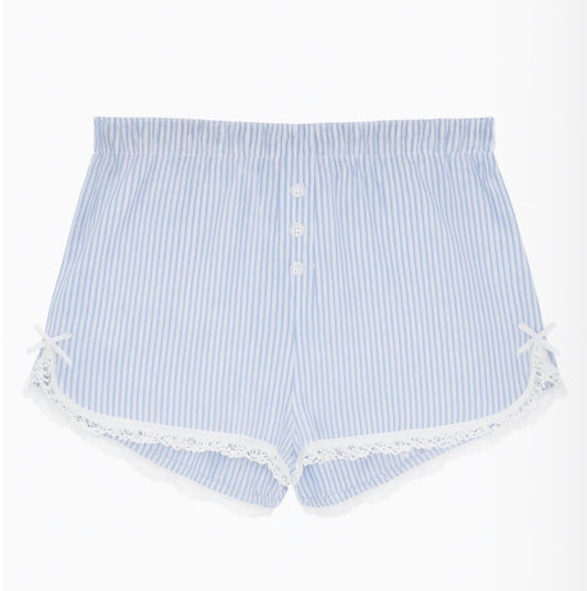Katie J - Tween Caprice Shorts, Baby Blue Stripe
