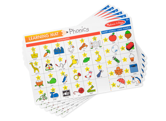 Melissa & Doug - Phonics Write-A-Mat (Bundle of 6)
