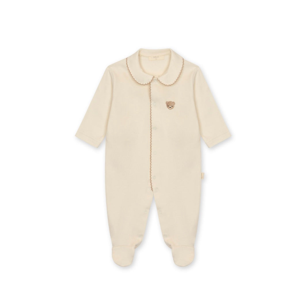 Baby GI - Bear Cotton Footie, Ivory