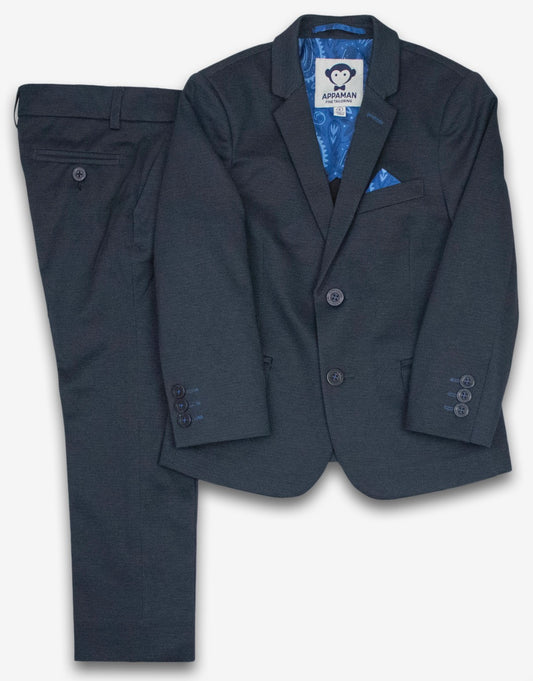 Appaman - 2 Pc Stretchy Mod Suit, Dark Navy Diamonds