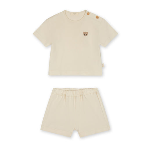 Baby GI - Teddy Bear T-Shirt & Shorts 2 Pc Set, Beige