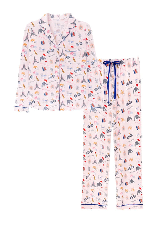 Katie J - Junior Maia Pant Set, Paris Print