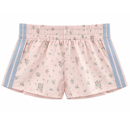 Katie J - Tween Jordyn Shorts, Baby Pink Pastel Floral