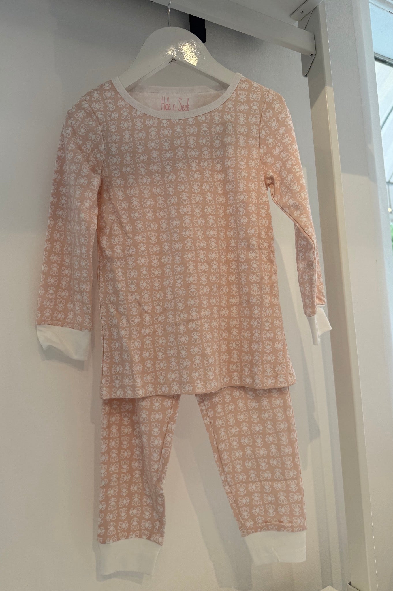 Hide N Seek - Floral Print Pajamas, Pink