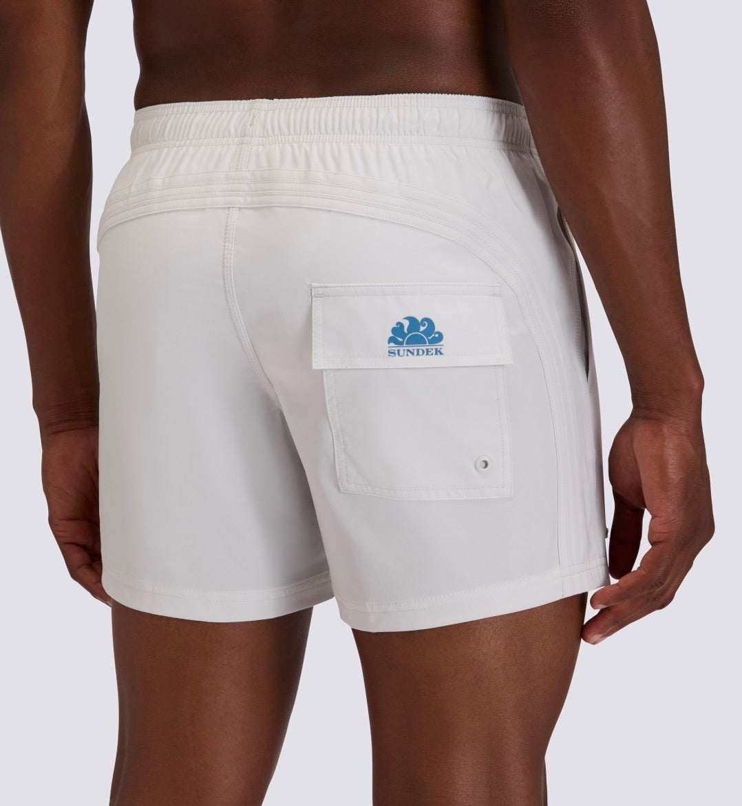 Sundek - Men’s 14’ Elastic Waist Swim Trunks, Ghost
