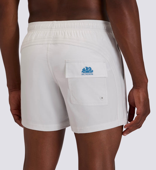Sundek - Men’s 14’ Elastic Waist Swim Trunks, Ghost
