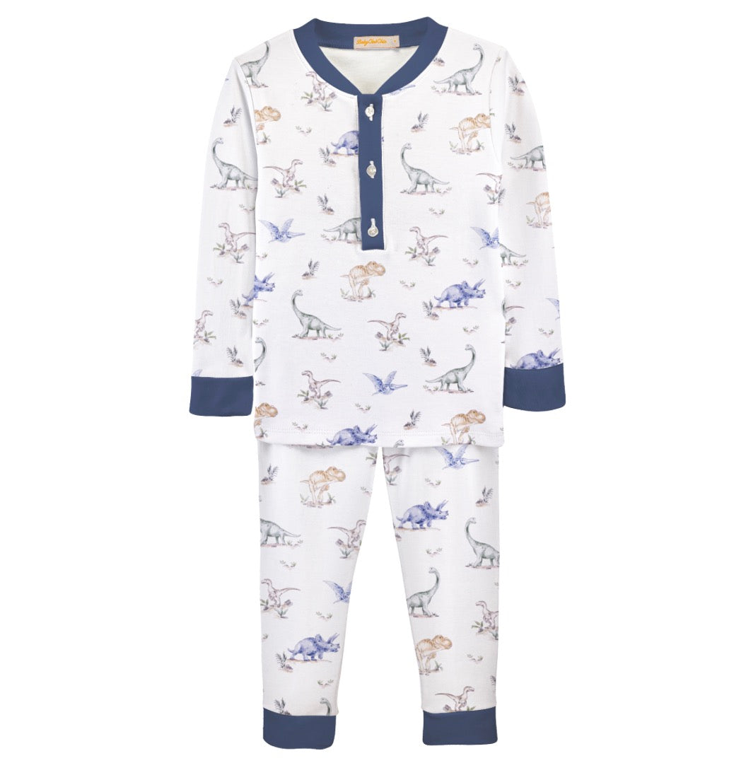 Baby Club Chic - Jurassic Friends Long Sleeve Printed Pajama Set