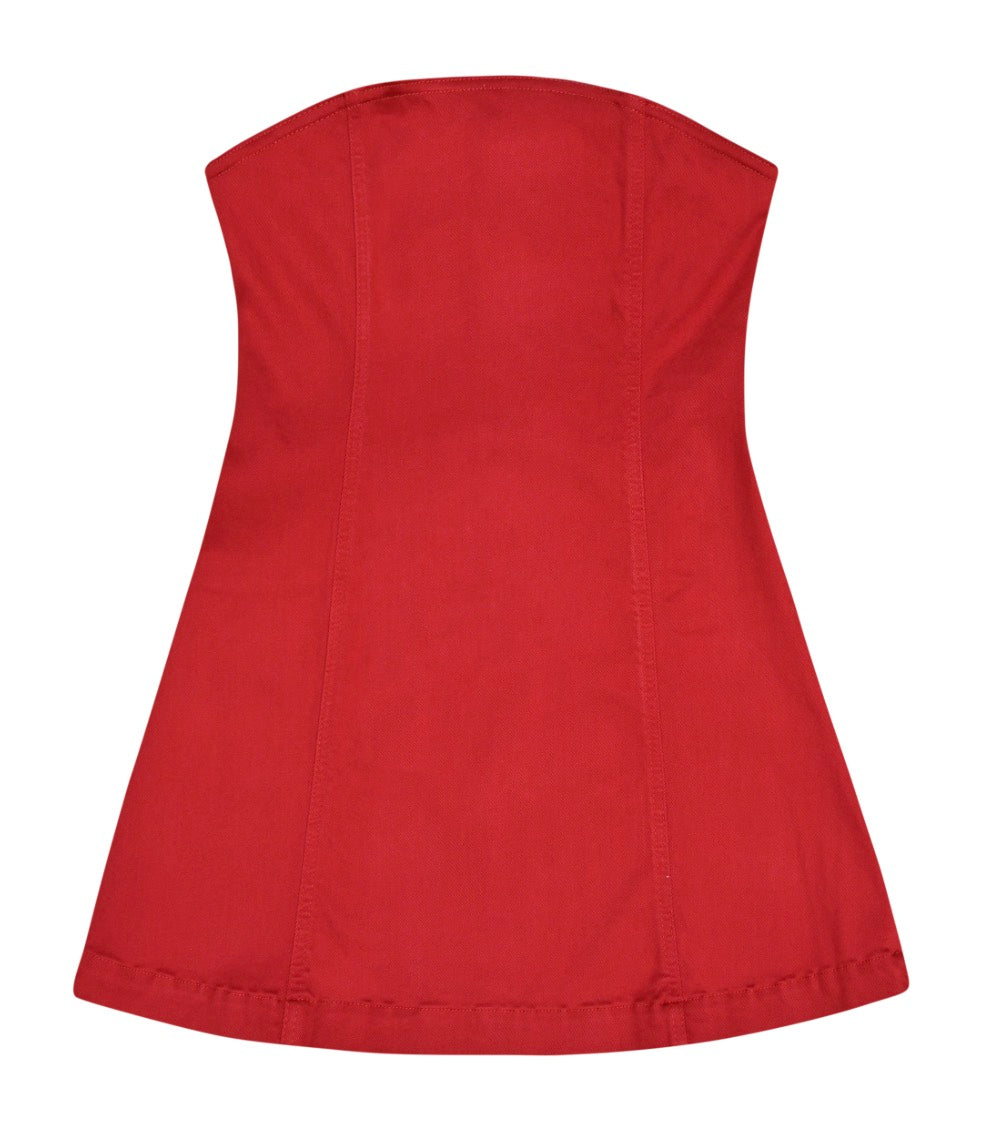 DL1961 - Bety Strapless Dress, Rouge