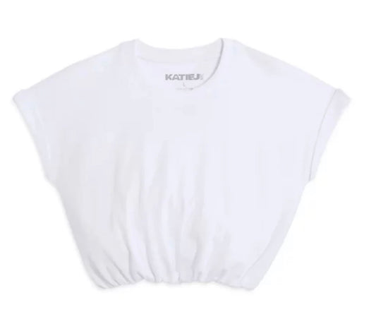 Katie J - Tween Jojo Top, White