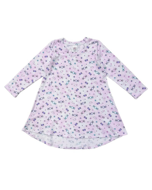 Esme - Girls Long Sleeve Hi-Low Dress Girl Candy Pink