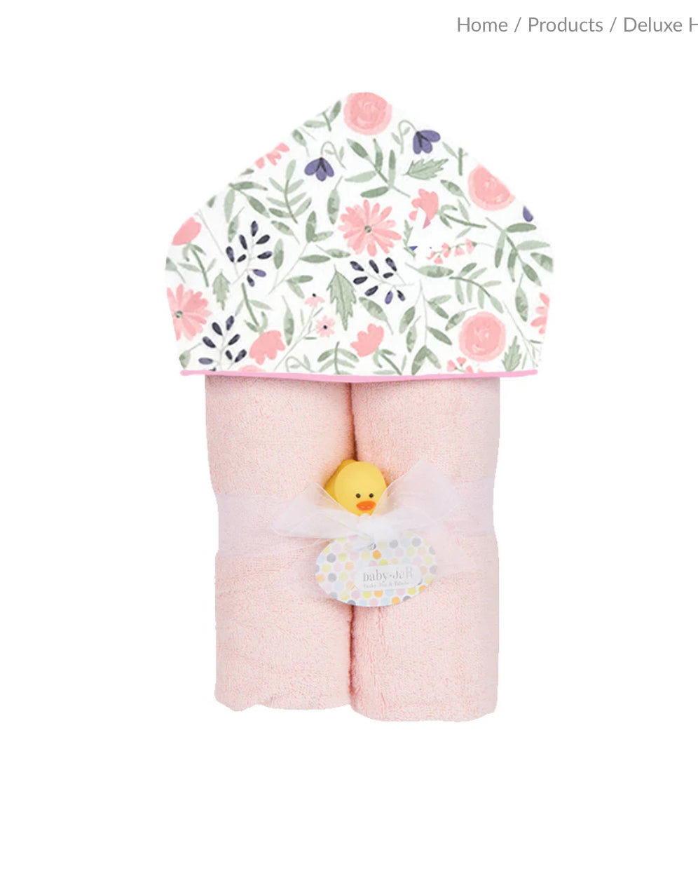 Baby Jar - Deluxe Hooded Towel, Watercolor Floral