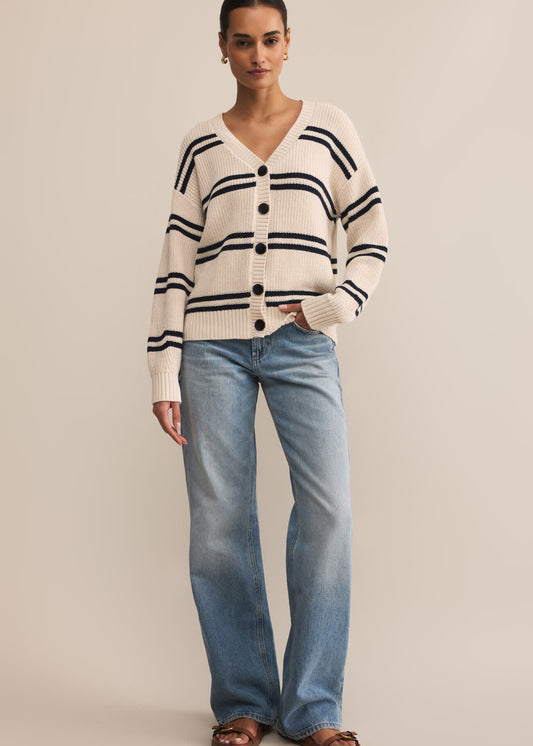 Z Supply - Boyfriend Striped Cardigan Crystal