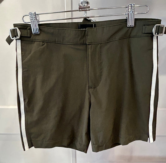 Pier St Barth - Men’s Olive Buckle Swim Shorts