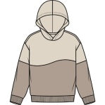 Miles The Label - Long Sleeve Hooded Sweatshirt, Beige