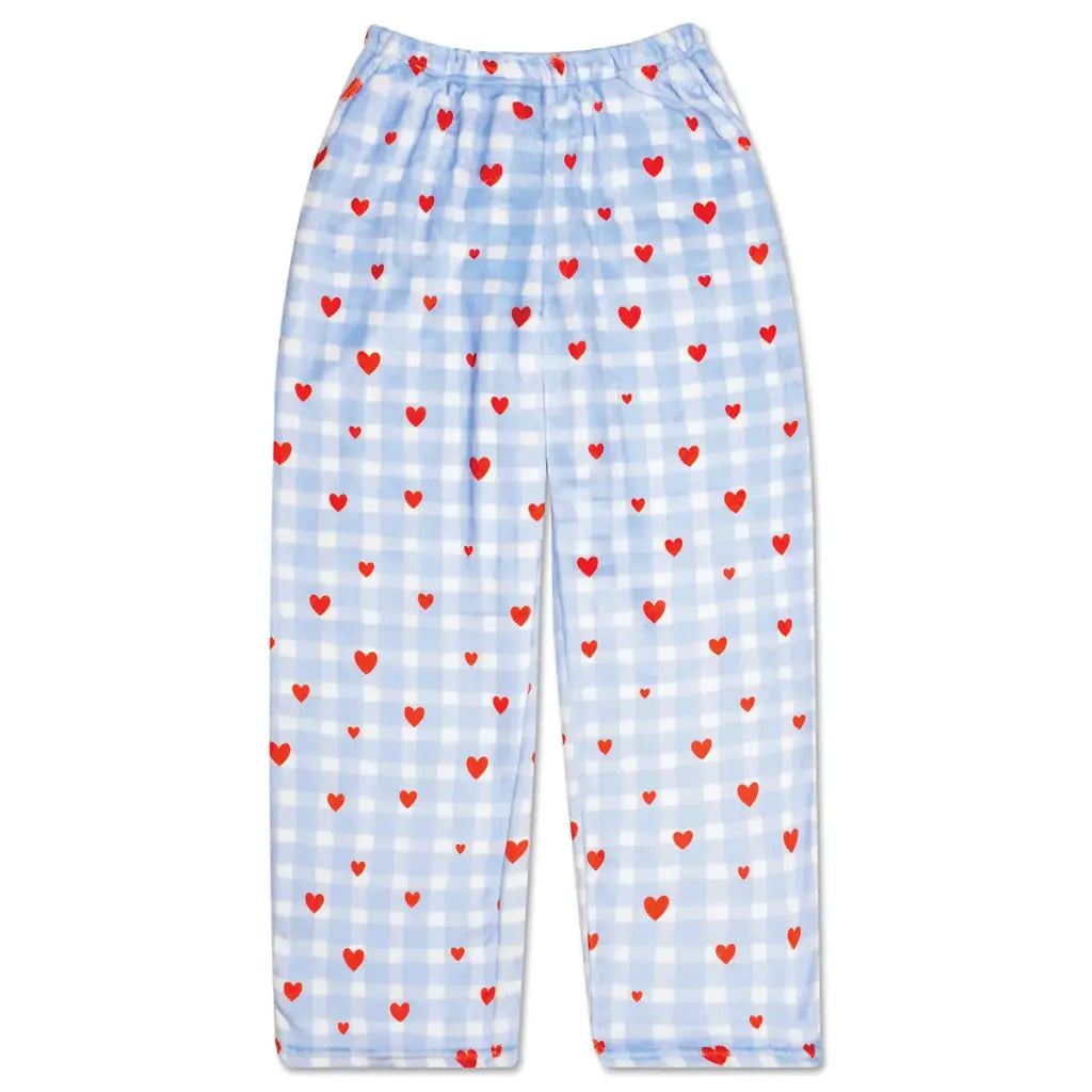 ISCREAM - Gingham Hearts Plush Pants