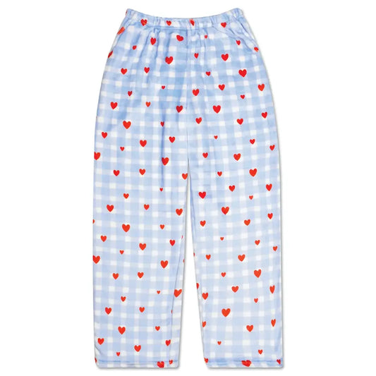 ISCREAM - Gingham Hearts Plush Pants