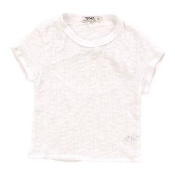 T2Love - Short Sleeve Open Back M&G Tee, White