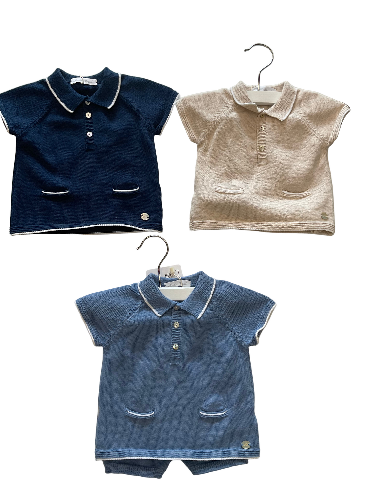 Martin Aranda - Knit Partial Button Up Top & Shorts